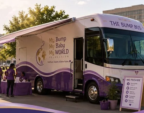 Illustrative artwork for The Bump Bus Initiative